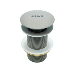 Creavit Clickwaste Push-Up Drain Plug 5/4 with Overflow - Cool Grey