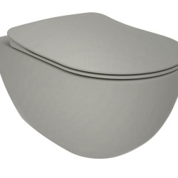 Creavit WC-Zitting, Duroplast, Soft-Close & Quick Release, Inox Scharnieren - Koel Grijs