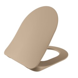 Creavit WC-Zitting, Duroplast, Soft-Close & Quick Release, Inox Scharnieren - Mat Cappucino