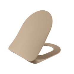 Creavit Toilet Seat, Duroplast, Soft-Close & Quick Release, Stainless Steel Hinges - Matt Cappuccino