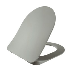 Creavit WC-Zitting, Duroplast, Soft-Close & Quick Release, Inox Scharnieren - Koel Grijs
