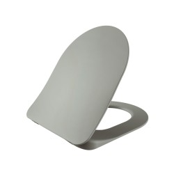 Creavit Toilet Seat, Duroplast, Soft-Close & Quick Release, Stainless Steel Hinges - Cool Grey