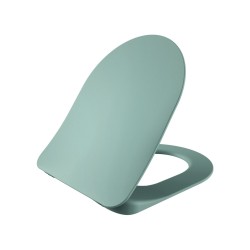 Creavit Toilet Seat, Duroplast, Soft-Close & Quick Release, Stainless Steel Hinges - Nile Green