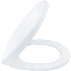 Aloni Genesis Toilet Seat, Duroplast, Soft-Close & Quick Release, Stainless Steel Hinges - White