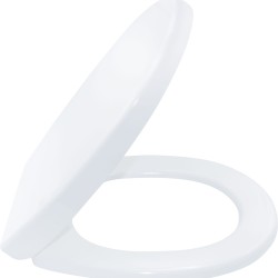 Aloni Genesis WC-Zitting, Duroplast, Soft-Close & Quick Release, Inox Scharnieren - Wit