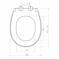 Aloni Genesis Toilet Seat, Duroplast, Soft-Close & Quick Release, Stainless Steel Hinges - White