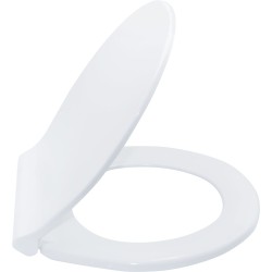 Aloni Nice Flat Toilet Seat Duroplast Inox Hinges, Soft-Close - White
