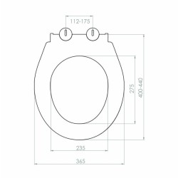 Aloni Nice Flat WC-Zitting Duroplast Inox Scharnieren, Soft-Close - Wit