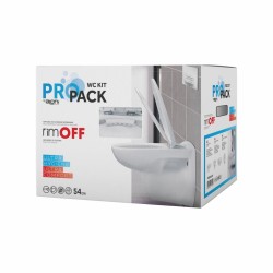 Aloni Pro Hanging Toilet Rim-Off + Soft-Close Seat - White