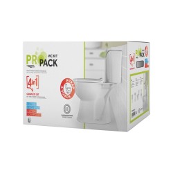 Aloni Duoblock Standing Toilet Without Bidet, P-Trap (180 mm), 4 in 1, Complete Set