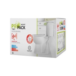 Aloni Duoblock Standing Toilet Without Bidet, S-Trap (220 mm), 4 in 1, Complete Set