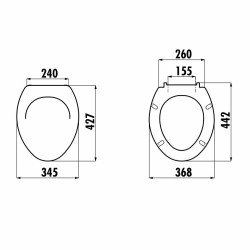 Creavit Cinar Toilet Seat, Duroplast, Soft-Close, Stainless Steel Hinges - White