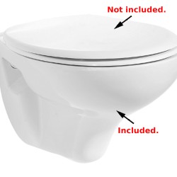 Creavit Perla Ophang Toiletpot Zonder Sproeier (Bidet) Wit