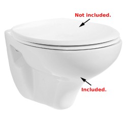 Creavit Perla Wall-Mounted Toilet Bowl without Sprayer (Bidet) - White