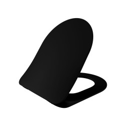 Creavit Toilet Seat, Duroplast, Soft-Close & Quick Release, Stainless Steel Hinges - Matt Black