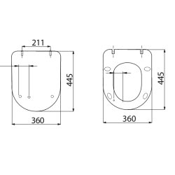 Creavit WC-Zitting, Duroplast, Soft-Close & Quick Release, Inox Scharnieren - Mat Zwart