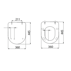 Creavit Toilet Seat, Duroplast, Soft-Close & Quick Release, Stainless Steel Hinges - Matt Black