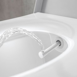 Teceone Wall-Mounted WC with Shower Function, Cold Water - White